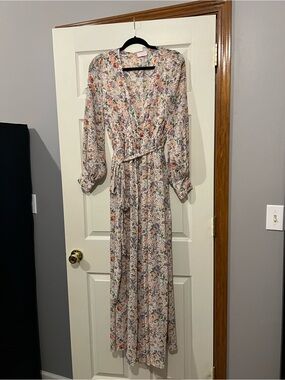 Pink Lily Floral Maxi Dress